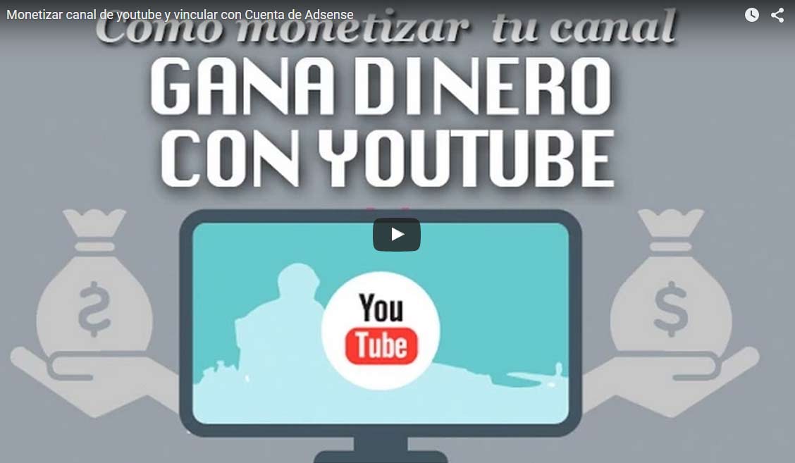 Aprende a ganar dinero con tu canal de youtube, Monetizar Youtube
